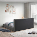  Color_Grey  Size_Queen  -- Terra Grey Boucle Fabric Upholstered Queen Bed IMAGE 6