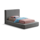  Color_Grey  Size_Twin  -- Terra Grey Boucle Fabric Upholstered Twin Bed IMAGE 1