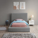  Color_Grey  Size_Twin  -- Terra Grey Boucle Fabric Upholstered Twin Bed IMAGE 4