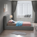  Color_Grey  Size_Twin  -- Terra Grey Boucle Fabric Upholstered Twin Bed IMAGE 5