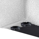 Meridian Terra White Boucle Fabric Full Bed IMAGE 7