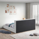 Meridian Terra White Boucle Fabric King Bed IMAGE 6