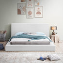  Color_White  Size_Queen  -- Terra White Boucle Fabric Upholstered Queen Bed IMAGE 4