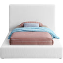  Color_White  Size_Twin  -- Terra White Boucle Fabric Upholstered Twin Bed IMAGE 3