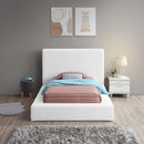  Color_White  Size_Twin  -- Terra White Boucle Fabric Upholstered Twin Bed IMAGE 4