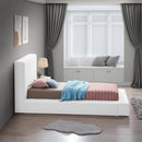  Color_White  Size_Twin  -- Terra White Boucle Fabric Upholstered Twin Bed IMAGE 5