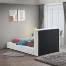  Color_White  Size_Twin  -- Terra White Boucle Fabric Upholstered Twin Bed IMAGE 6