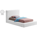  Color_White  Size_Twin  -- Terra White Boucle Fabric Upholstered Twin Bed IMAGE 9