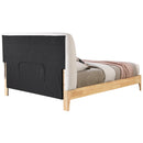  Color_Cream/ Natural  Size_Full  -- Meridian Ventura Upholstered Platform Bed IMAGE 4
