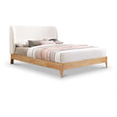  Color_Cream/ Natural  Size_Queen  -- Ventura Cream Fabric Upholstered Queen Bed IMAGE 1