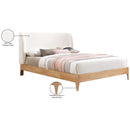  Color_Cream/ Natural  Size_Queen  -- Ventura Cream Fabric Upholstered Queen Bed IMAGE 6