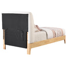 Color_Cream/ Natural  Size_Twin  -- Ventura Cream Fabric Upholstered Twin Bed IMAGE 5