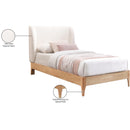  Color_Cream/ Natural  Size_Twin  -- Ventura Cream Fabric Upholstered Twin Bed IMAGE 7
