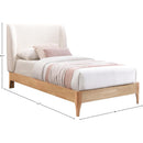 Meridian Ventura Cream Polyester Fabric Twin Bed IMAGE 8