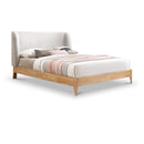  Color_Grey/ Natural  Size_Full  -- Ventura Grey Fabric Upholstered Full Bed IMAGE 1