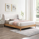  Color_Grey/ Natural  Size_Full  -- Ventura Grey Fabric Upholstered Full Bed IMAGE 2
