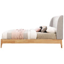  Color_Grey/ Natural  Size_Queen  -- Ventura Grey Fabric Upholstered Queen Bed IMAGE 3