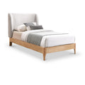  Color_Grey/ Natural Size_Twin -- Ventura Grey Fabric Upholstered Twin Bed IMAGE 1