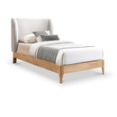  Color_Grey/ Natural  Size_Twin  -- Ventura Grey Fabric Upholstered Twin Bed IMAGE 1