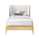  Color_Grey/ Natural  Size_Twin  -- Ventura Grey Fabric Upholstered Twin Bed IMAGE 3
