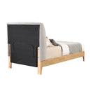  Color_Grey/ Natural  Size_Twin  -- Ventura Grey Fabric Upholstered Twin Bed IMAGE 5