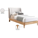  Color_Grey/ Natural  Size_Twin  -- Ventura Grey Fabric Upholstered Twin Bed IMAGE 7
