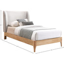  Color_Grey/ Natural  Size_Twin  -- Ventura Grey Fabric Upholstered Twin Bed IMAGE 8