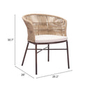  Zuo Freycinet 703988 Dining Chair - Natural IMAGE 10