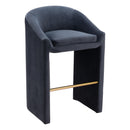  Zuo Emas 109991 Barstool - Midnight Grey IMAGE 1