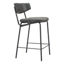  Zuo Charon 110263 Counter Stool - Vintage Black IMAGE 6