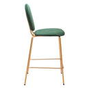  Zuo Odessa 109805 Counter Stool - Green & Gold IMAGE 2