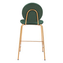  Zuo Odessa 109805 Counter Stool - Green & Gold IMAGE 4