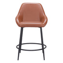  Zuo 109952 Vila Counter Stool - Brown IMAGE 3
