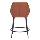  Zuo 109952 Vila Counter Stool - Brown IMAGE 4