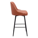  Zuo Keppel 109974 Swivel Barstool - Brown IMAGE 2