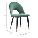  Zuo Menlo 109875 Dining Chair - Green IMAGE 10