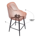  Zuo Keppel 109972 Swivel Counter Stool - Brown IMAGE 7