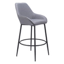  Zuo 110078 Vila Barstool - Gray IMAGE 6