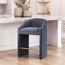  Zuo Emas 109992 Counter Stool - Midnight Grey IMAGE 9
