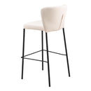  Zuo Linz 109782 Barstool - Cream IMAGE 5