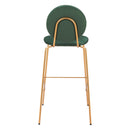  Zuo Odessa 109806 Barstool - Green & Gold IMAGE 4