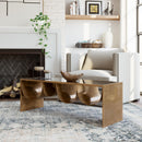  Zuo Reed 109842 Coffee Table - Brass & Black IMAGE 7