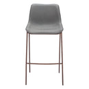  Zuo Magnus 109938 Barstool - Slate Grey & Walnut IMAGE 3