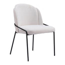  Zuo Jambi 109965 Dining Chair - Ivory IMAGE 1