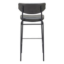  Zuo Charon 110261 Barstool - Vintage Black IMAGE 4