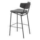  Zuo Charon 110261 Barstool - Vintage Black IMAGE 5