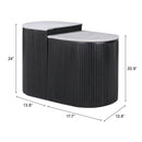  Zuo Ormara 109919 Side Table Set - White & Black IMAGE 8