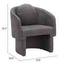  Zuo Olya 110014 Accent Chair - Truffle Grey IMAGE 8