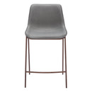  Zuo Magnus 109936 Counter Stool - Slate Grey & Walnut IMAGE 3