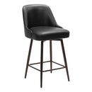  Zuo Keppel 109973 Swivel Counter Stool - Black & Bronze IMAGE 6